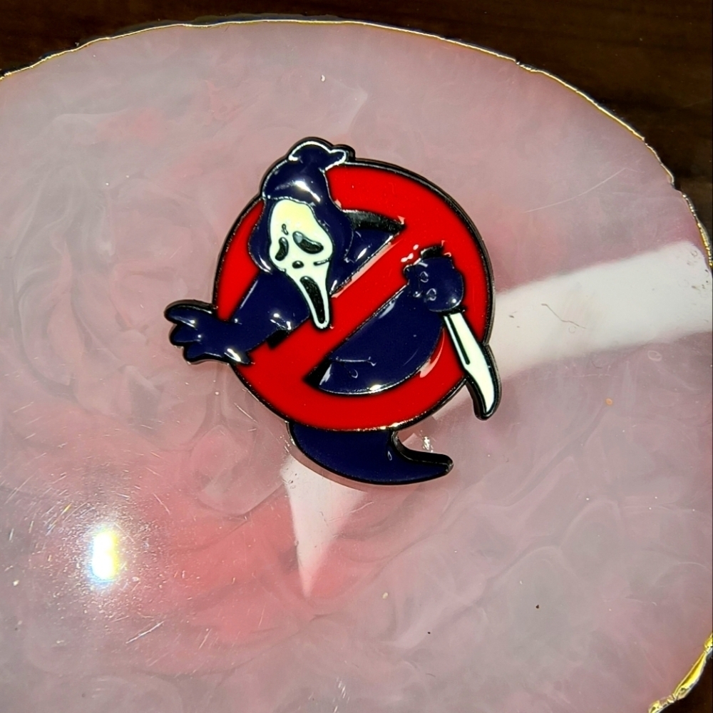 Women’s Jewelry Scary Spooky Gothic Ghostface Enamel Pin Scream Movie Tv Show